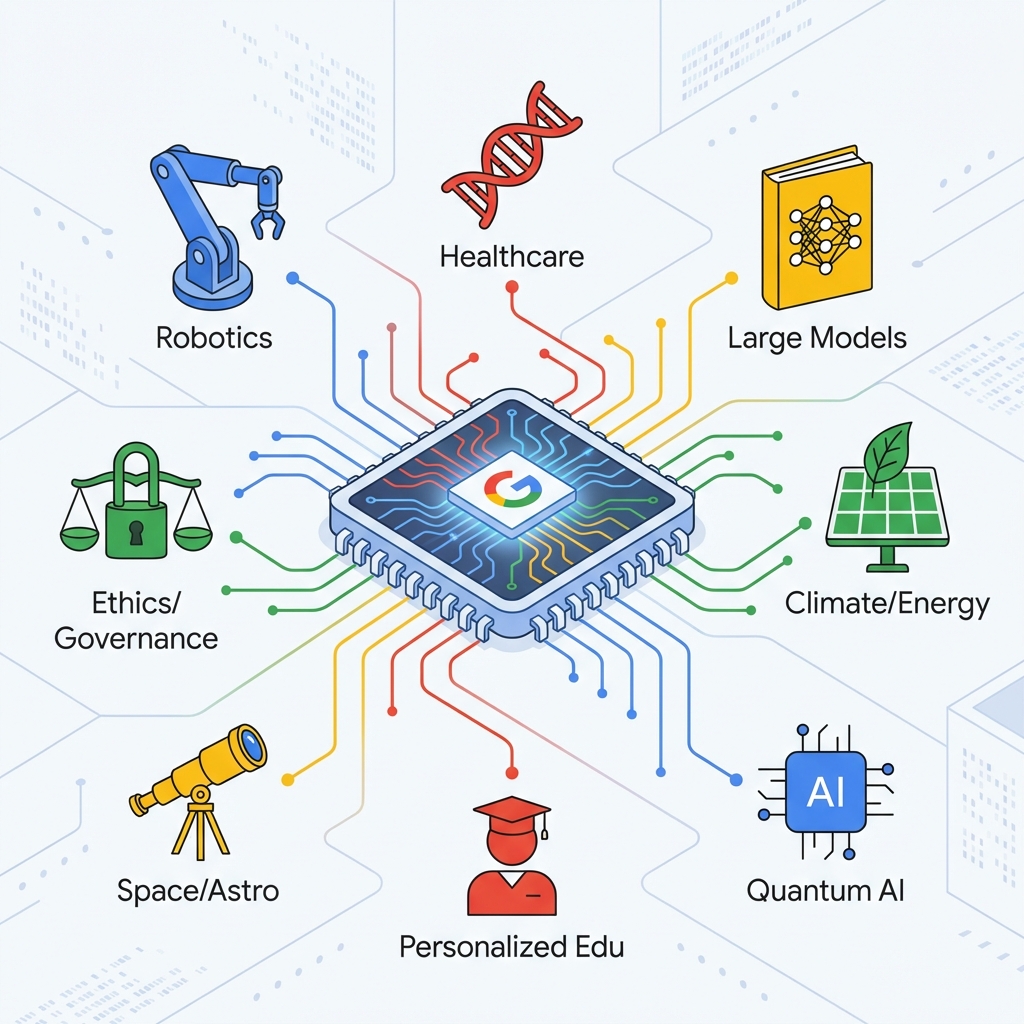 複数の研究分野がアイコンで並ぶAI研究ロードマップのイメージ